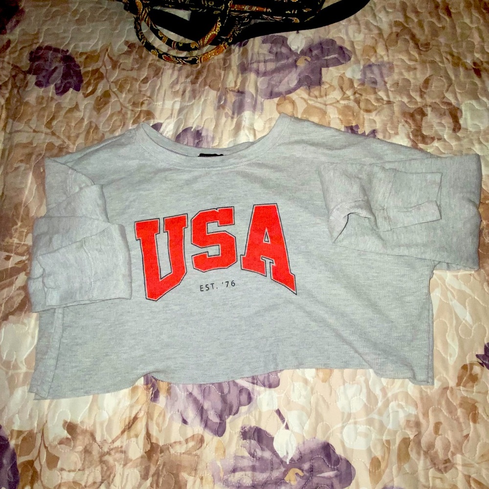 Cropped USA tee